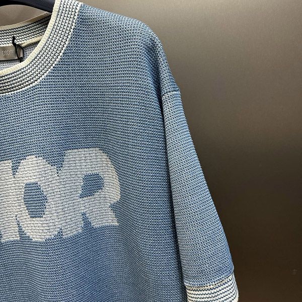 お洒落 ディオール ロゴ入り パロディ トラマートニット Tシャツ dee33432